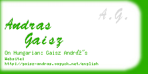 andras gaisz business card